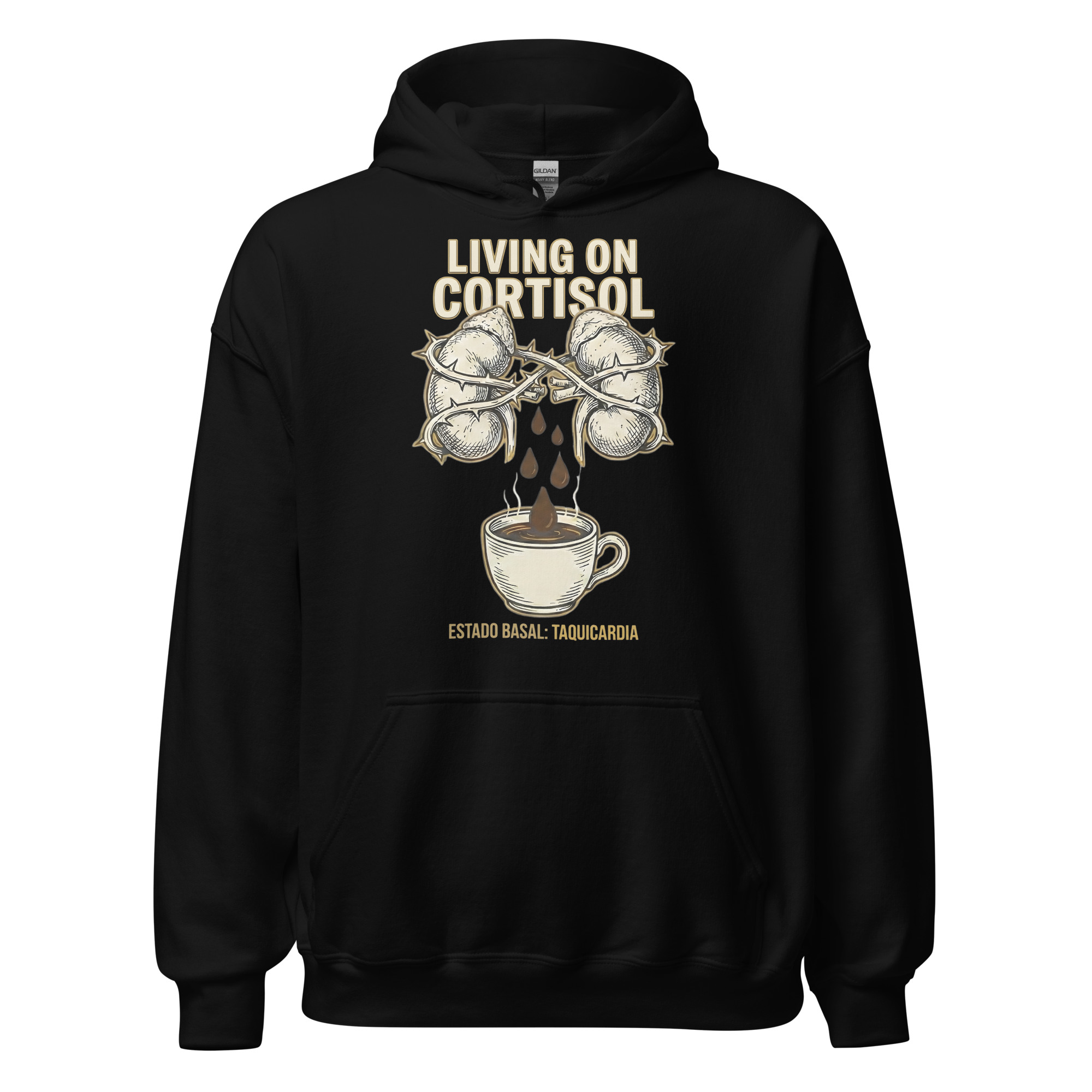 Living on Cortisol - Sudadera con capucha unisex