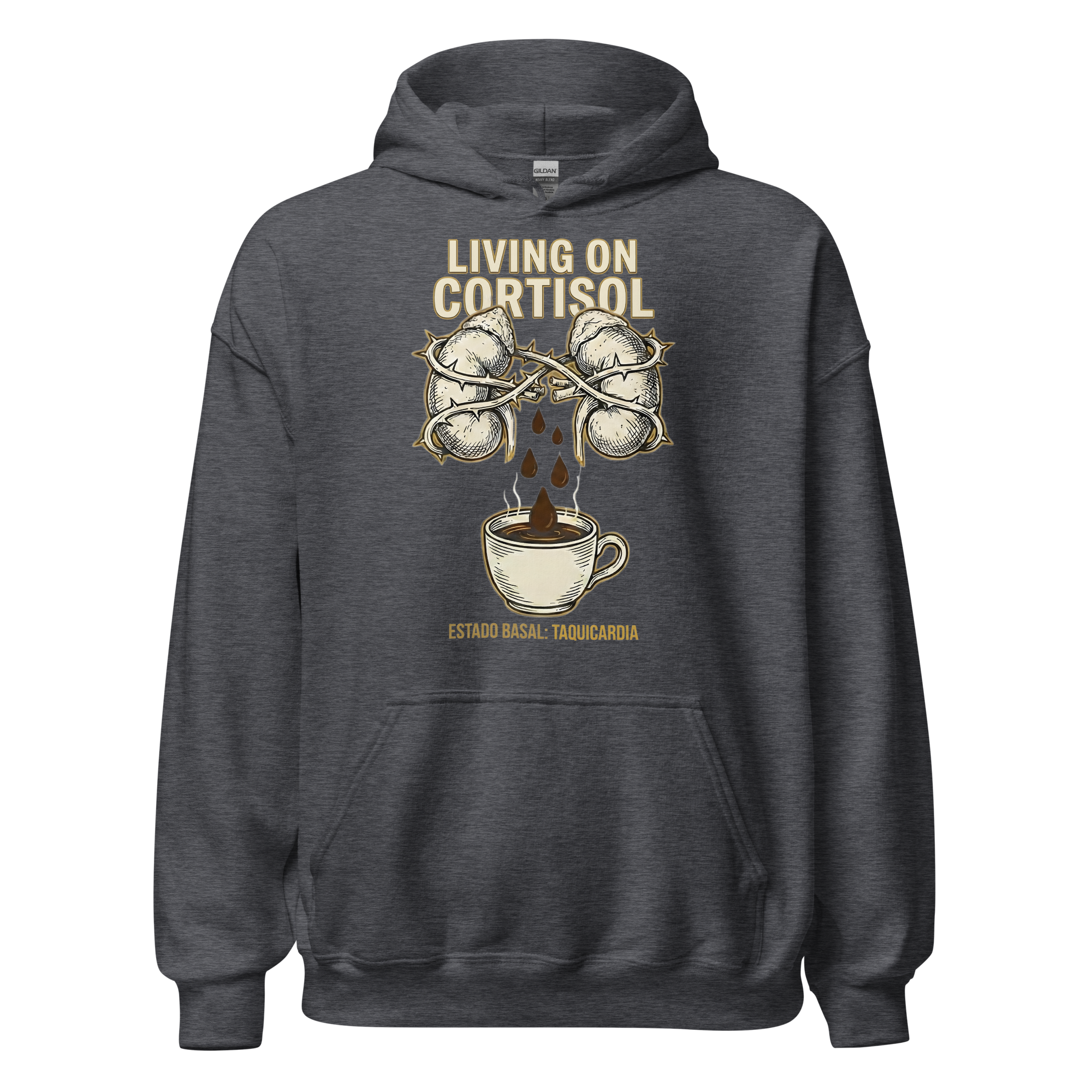 Living on Cortisol - Sudadera con capucha unisex - Image 3