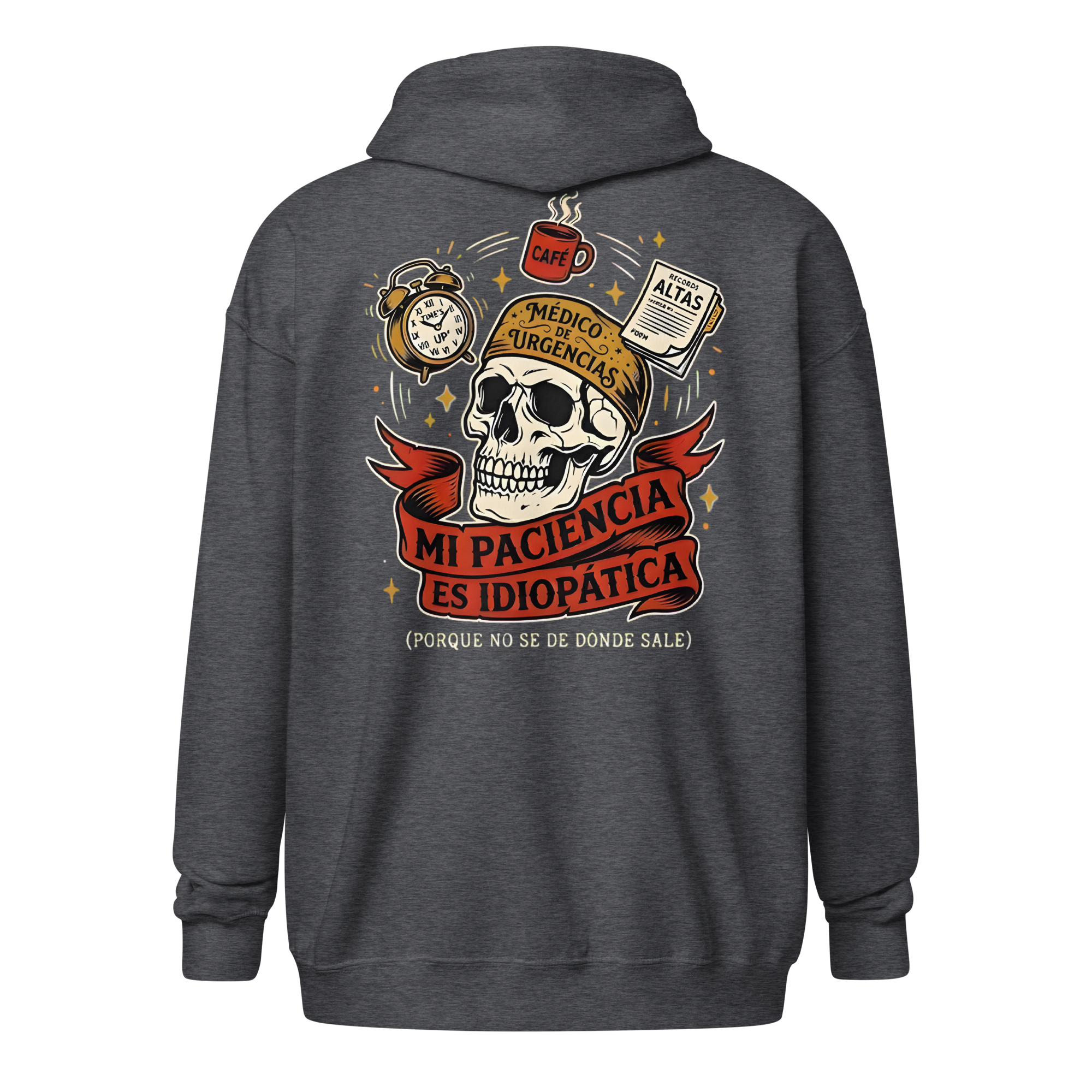 Paciencia Idiopática - Sudadera con Capucha y Cremallera Unisex - Image 3